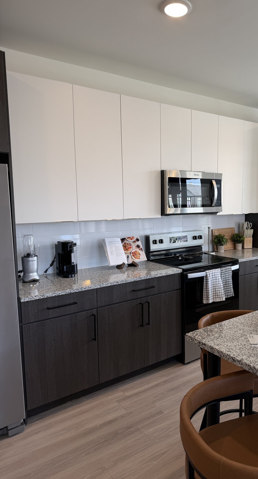 Modern kitchen with stainless appliances